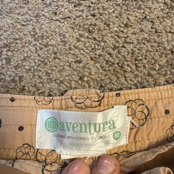 Aventura Clothing Organic Cotton Sustainable Crop Pants Women's 12 Brown Stretch - Picture 6 of 10